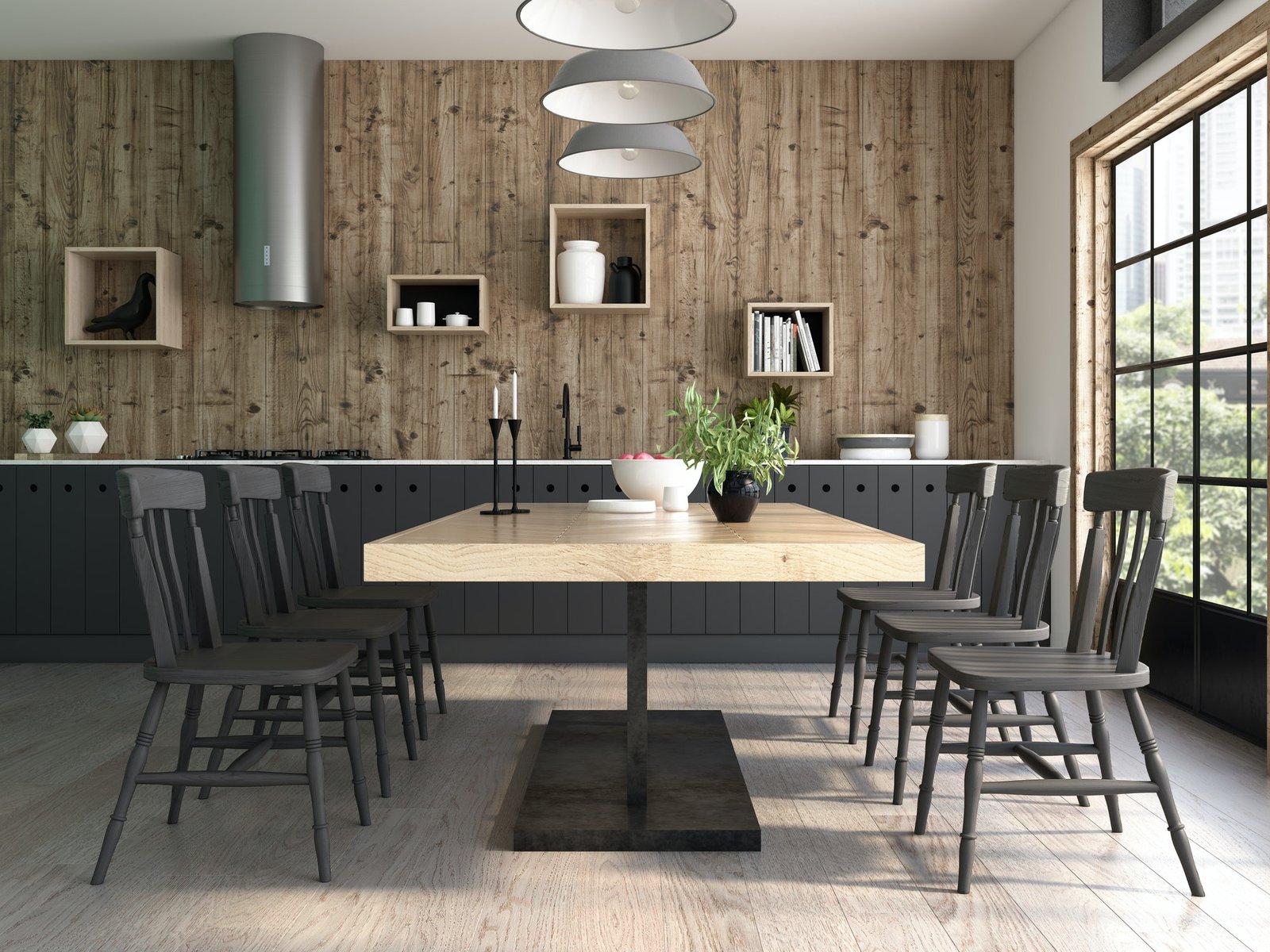 modern style interior design 3d rendering 3